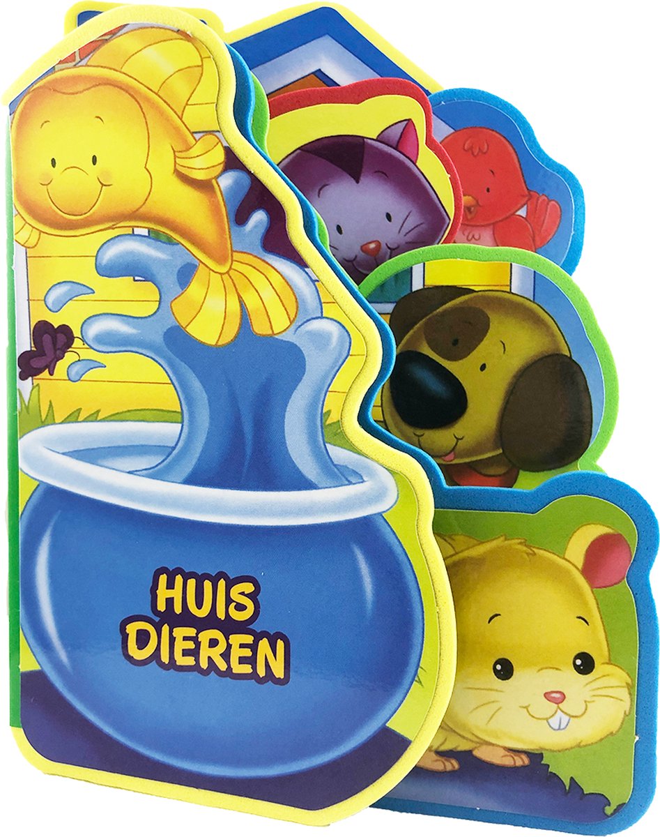 Babys foamboek - Huisdieren - Zacht boekje voor de kleine handjes