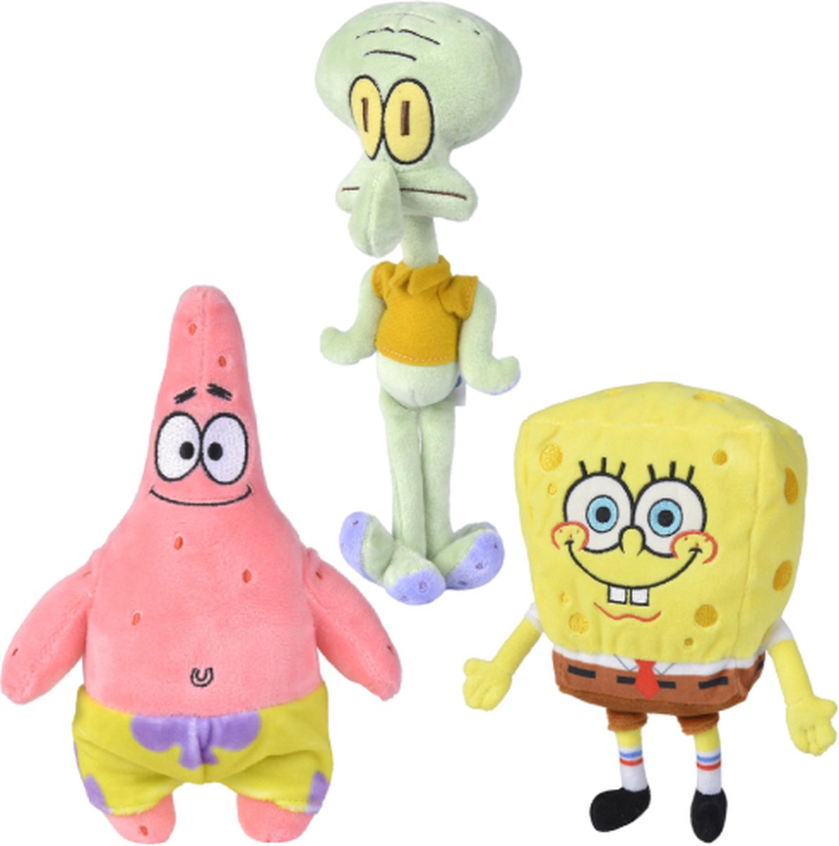 Spongebob Squarepants + Patrick Ster + Octo Tentakel Pluche Knuffel Set 21 cm - Speelgoed Knuffels - Knuffeldier Knuffelpop voor kinderen jongens meisjes - Patrick Ster, Gerrit de Slak, Octo, Spongebob - Nickelodeon Plush Toy