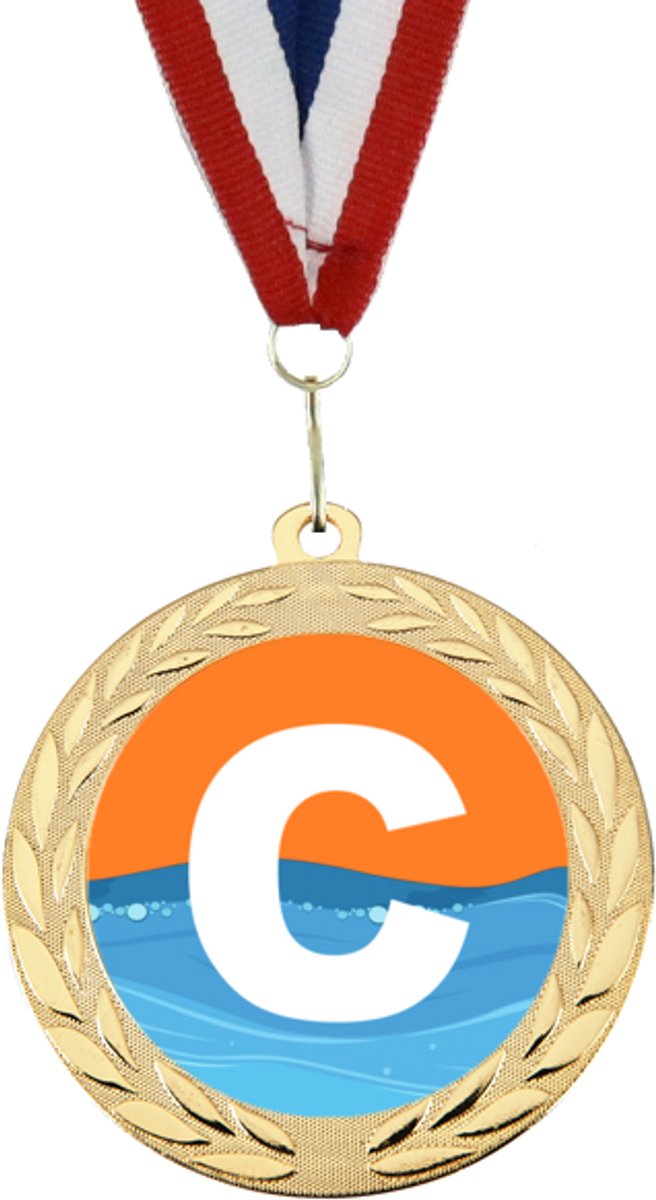 Medaille zwemdiploma C / cadeau zwemdiploma C