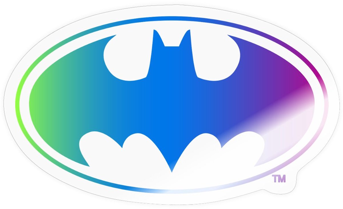 Batman Logo Rainbow Colours