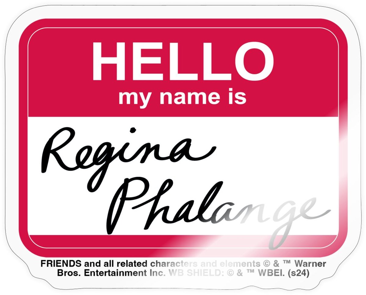 Friends Regina Phalange Naamkaartje Ontwerp