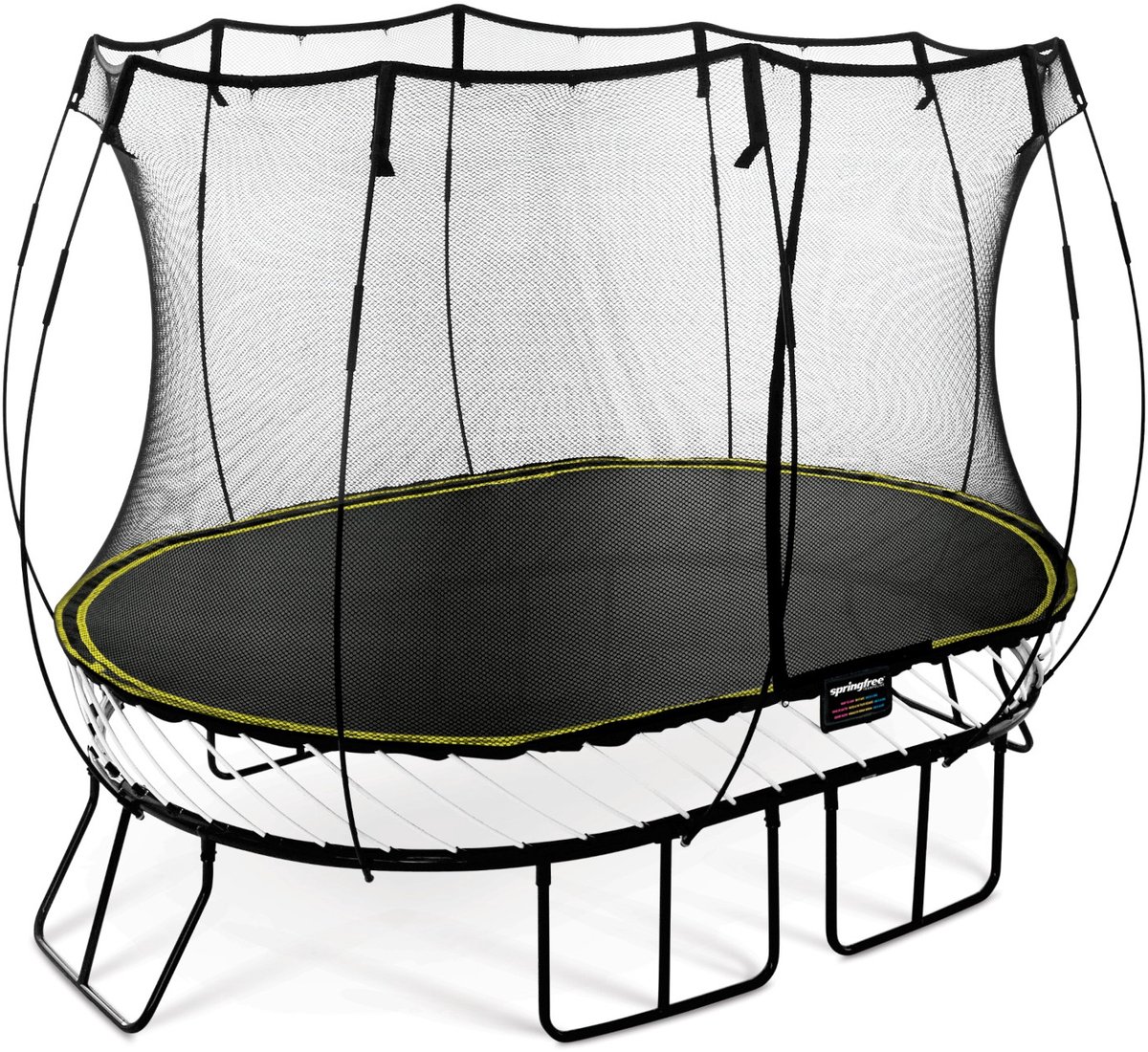 Springfree Trampoline O77 – Ovale Trampoline 2,4 x 3,4 m met Veiligheidsnet, Zonder Veren, Outdoor, Max. 100 kg