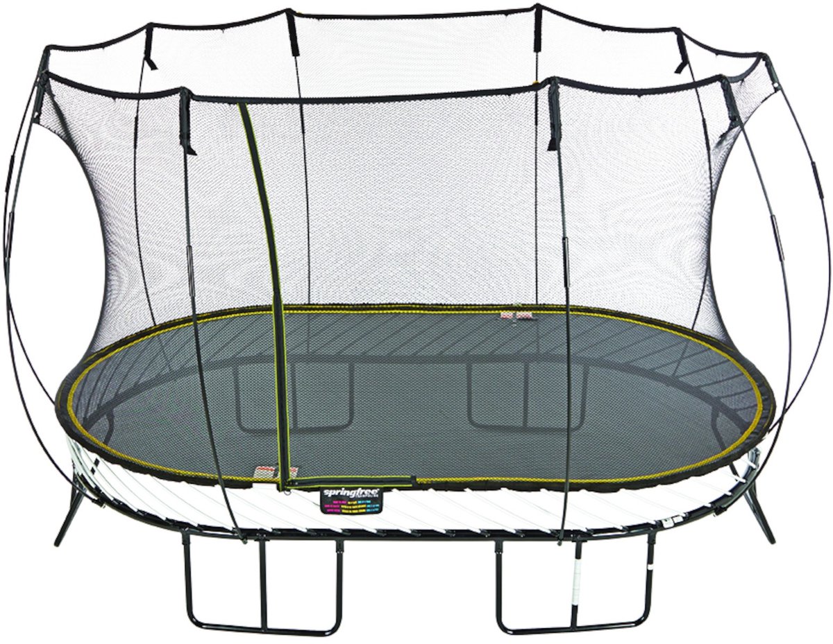 Springfree Trampoline O92 – Ovale Trampoline 2,4 x 4 m met Veiligheidsnet, Zonder Veren, Outdoor, Max. 100 kg