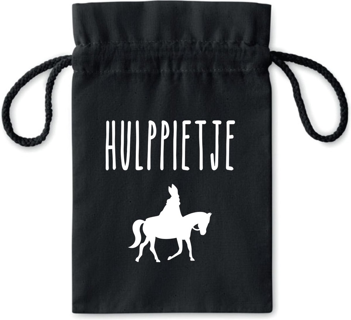 Pepernotenzakje Hulppietje - Sinterklaas - zwart- strooizakje