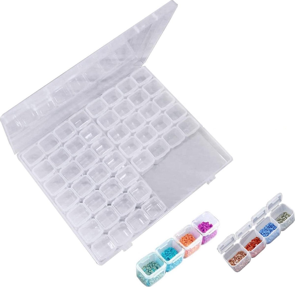 Diamond painting sorteerdoos - 56 vakjes -  Steentjes opbergdoos - Spuno