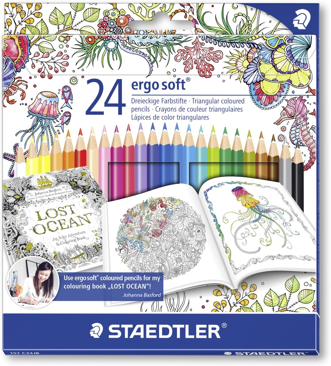 STAEDTLER Ergosoft kleurpotlood - set 24 st J. Basford
