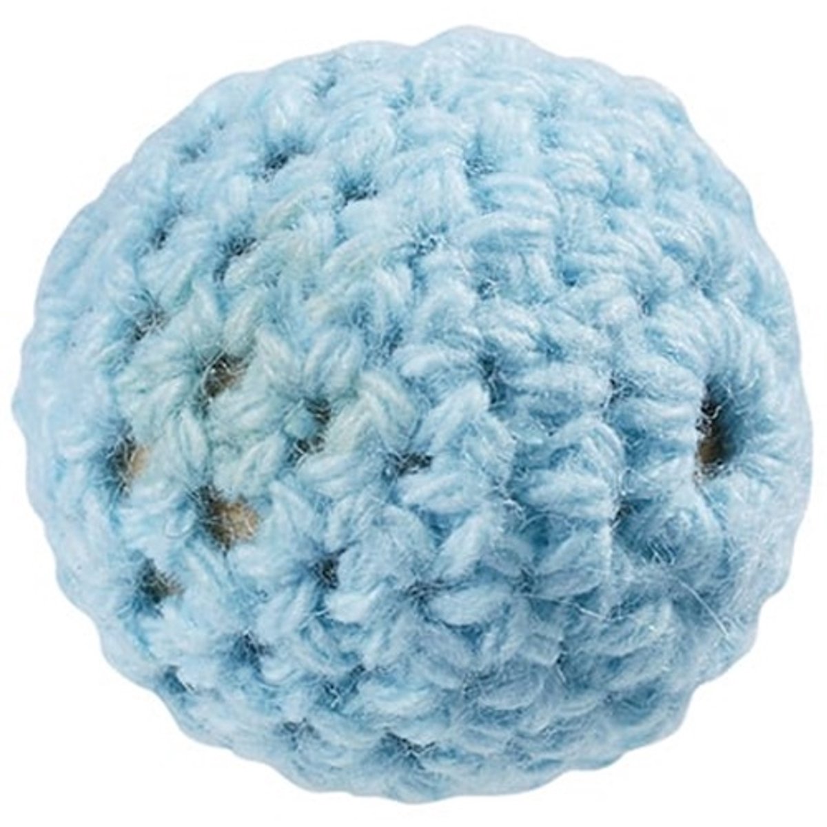 Gehaakte kraal voor speenketting 2pcs. x 20mm, Turquoise