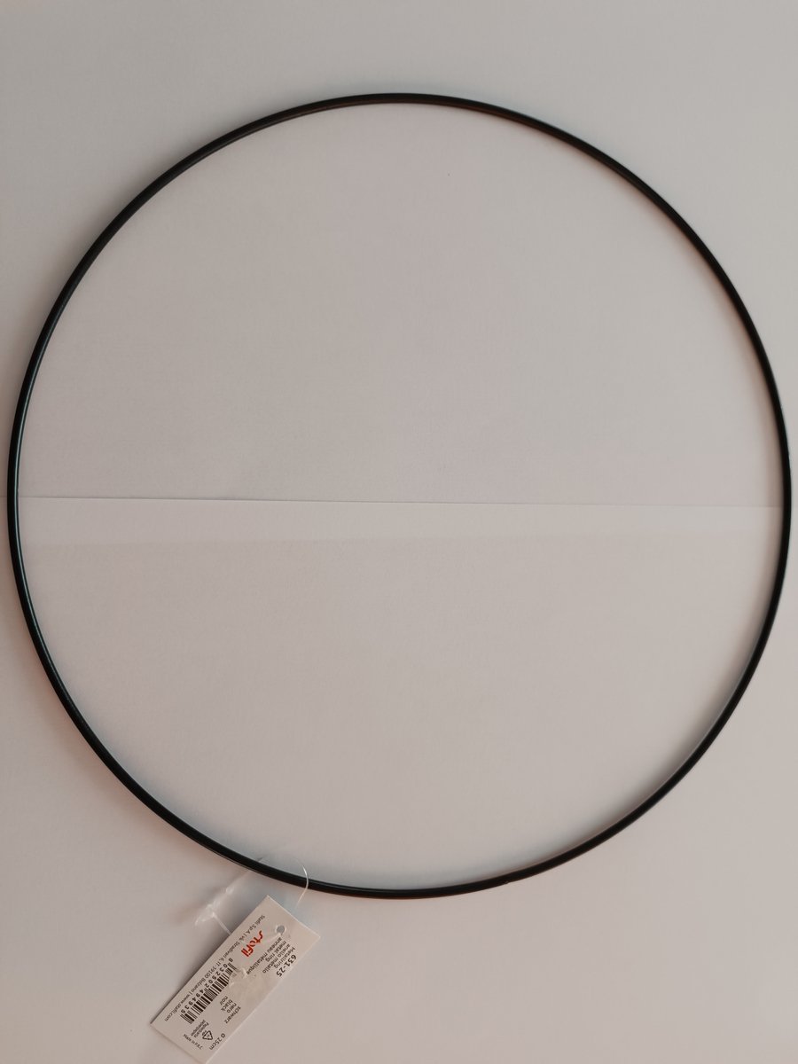 Metalen ring, black 25cm