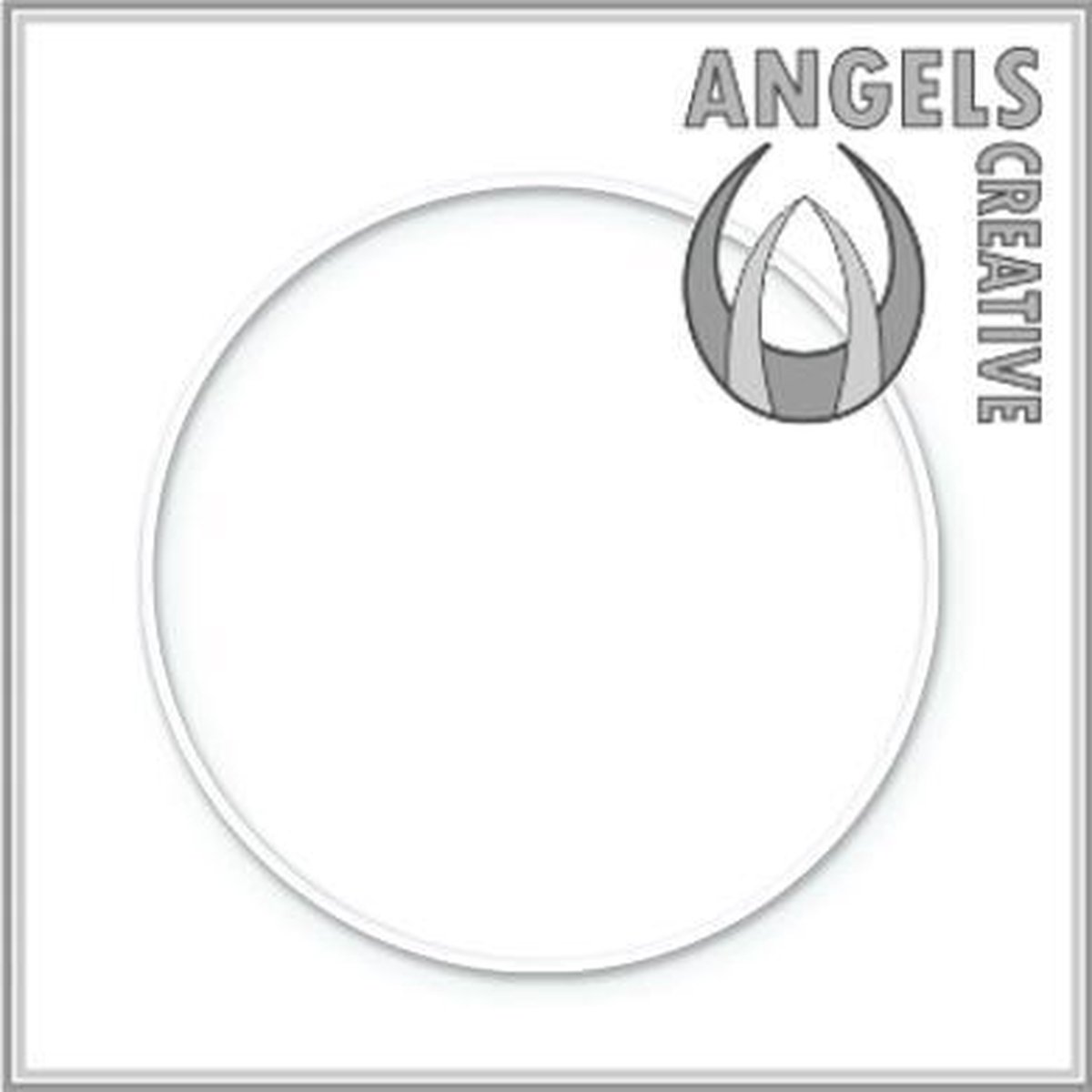 Metalen ring, wit 30 cm