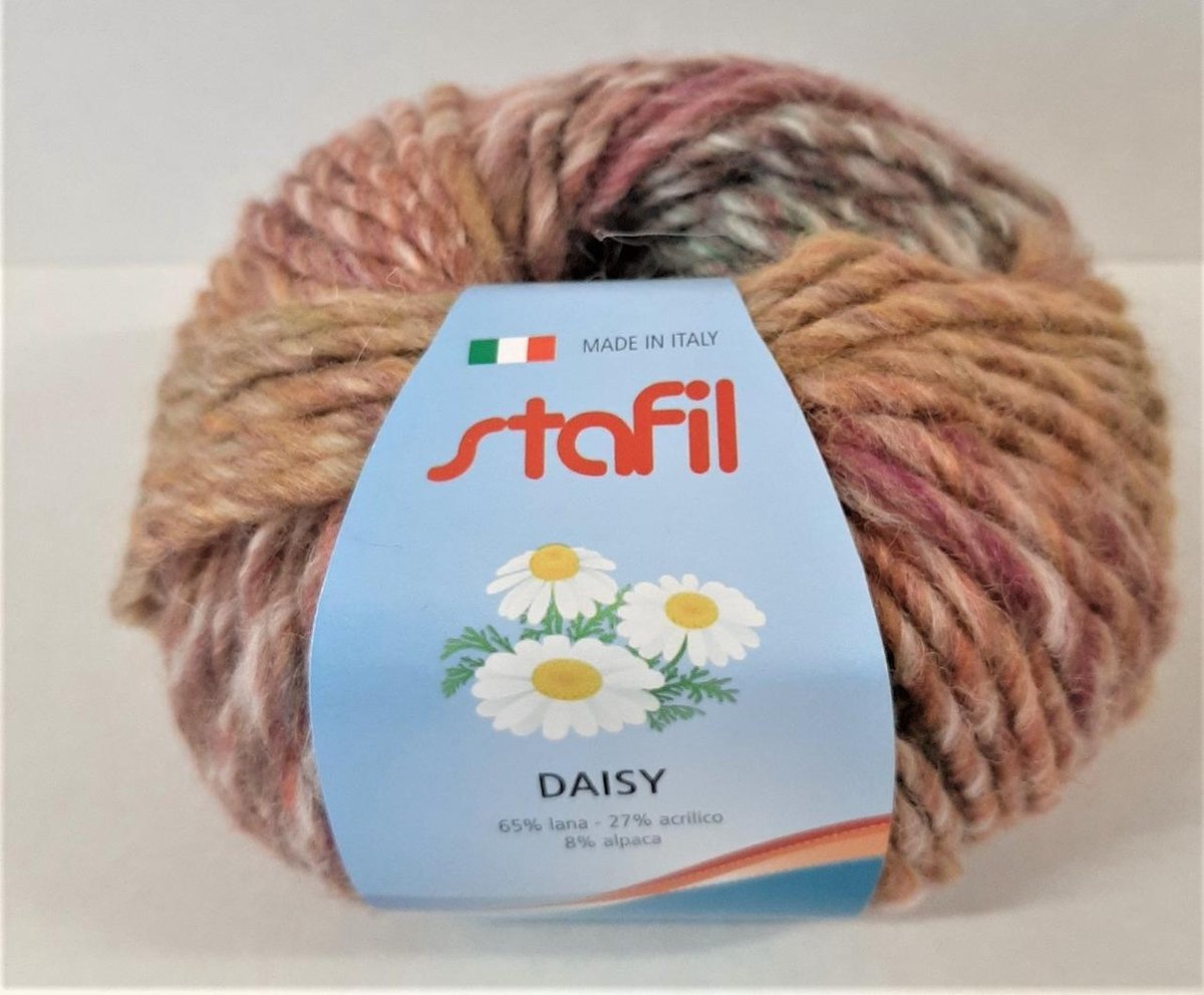 STAFILL WOOL DAISY, COL:54 MIX GROEN/ BLAUW/ GEEL