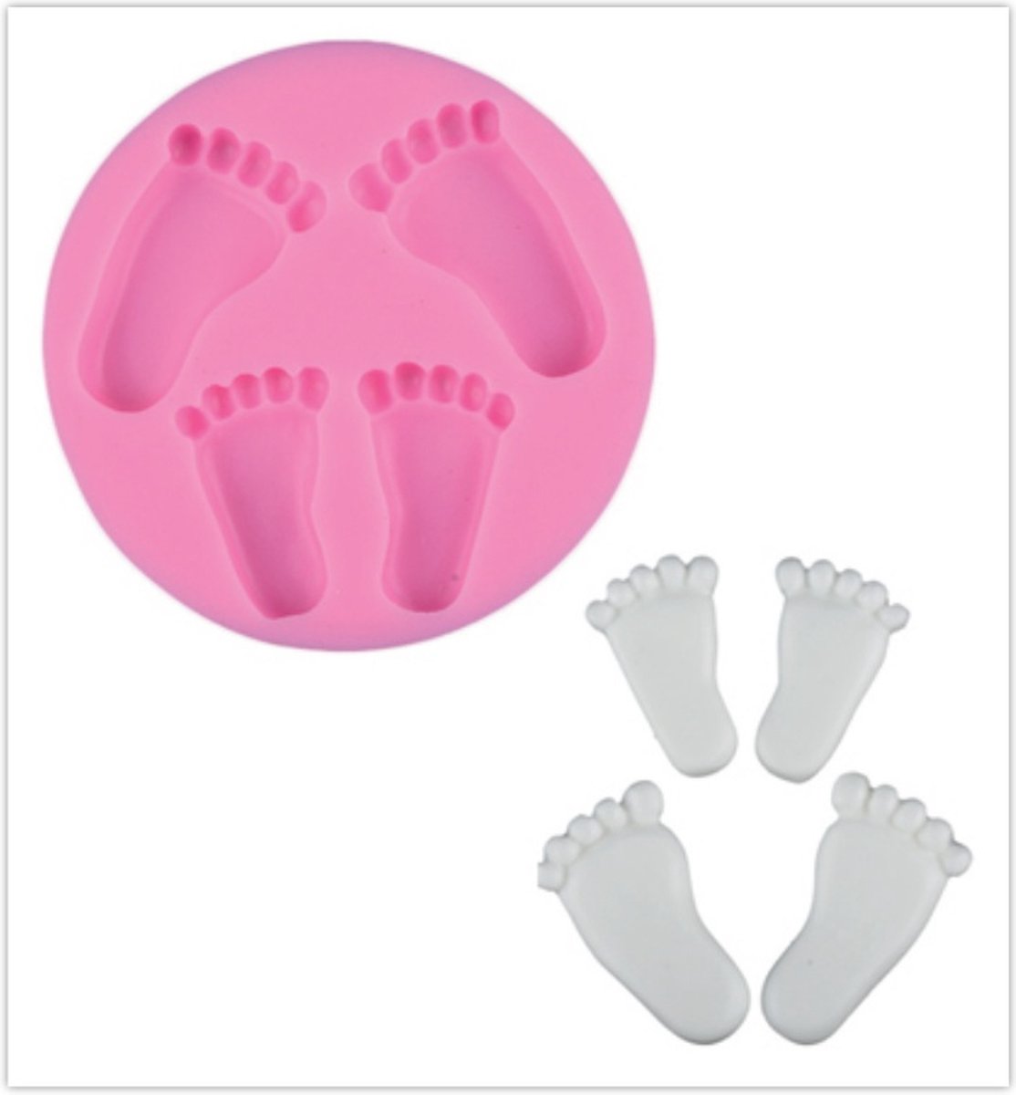 Silicone mold, 4 Feet – 10×1,2cm