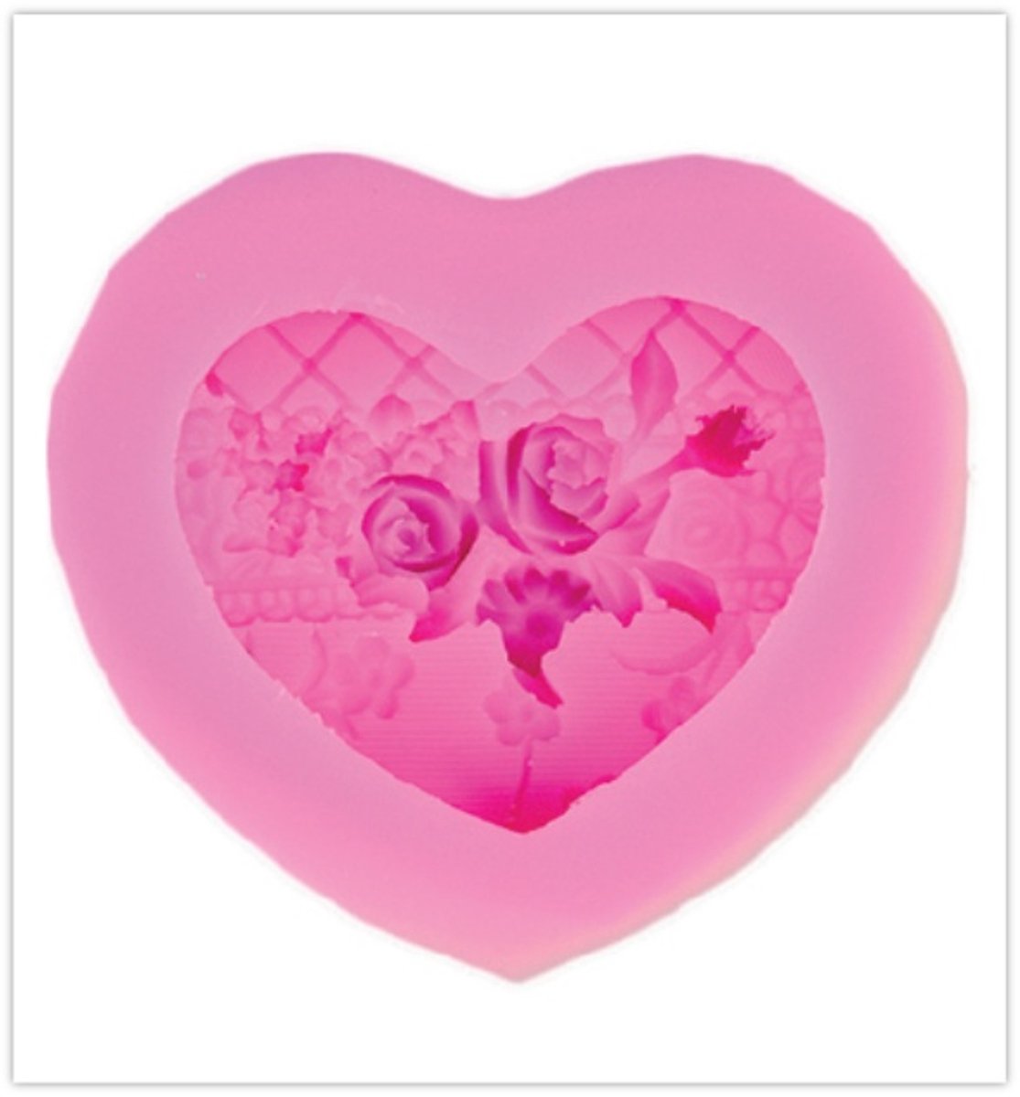Silicone mold – Decorated heart