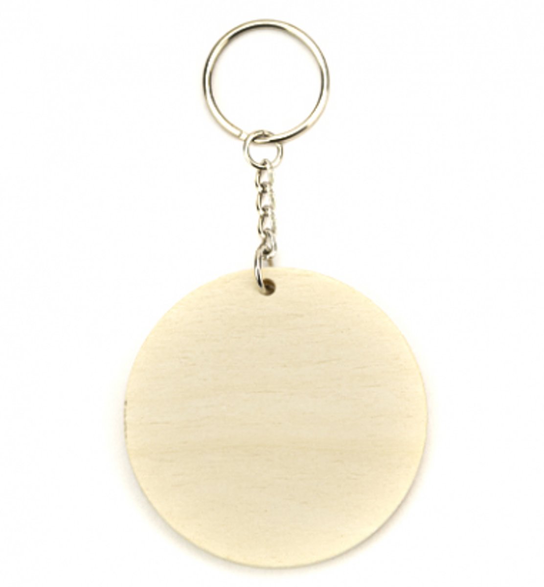 Stafil Houten Sleutelhanger Cirkel 6 cm