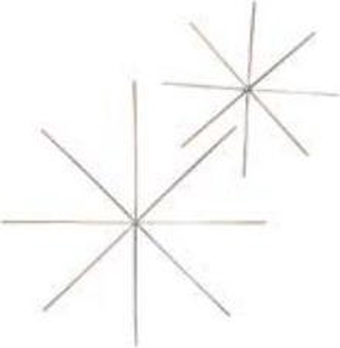 Ster koper 11 cm 8 stralen 2 stuks