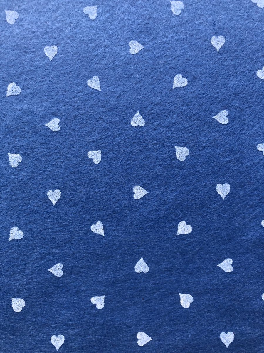 Synthetisch   3 STUKS 1 mm. 30x40cm - Knutselen - Creatieve hobby - Knippen en plakken - Kaarten maken - DIY - Medium blauwHartjes