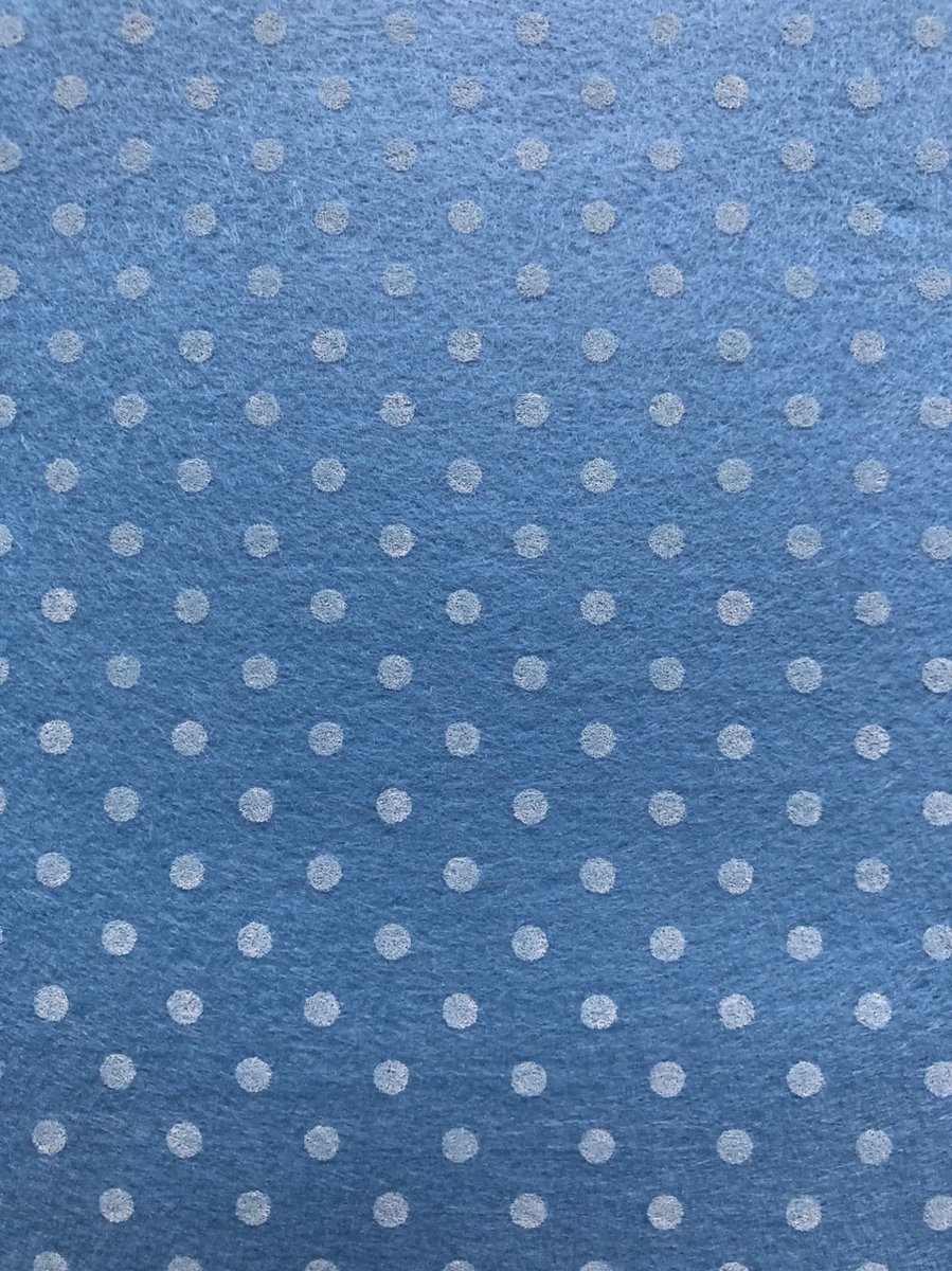 Synthetisch   3 STUKS 1 mm. 30x40cm - Knutselen - Creatieve hobby - Knippen en plakken - Kaarten maken - DIY- Blauw/Stippen