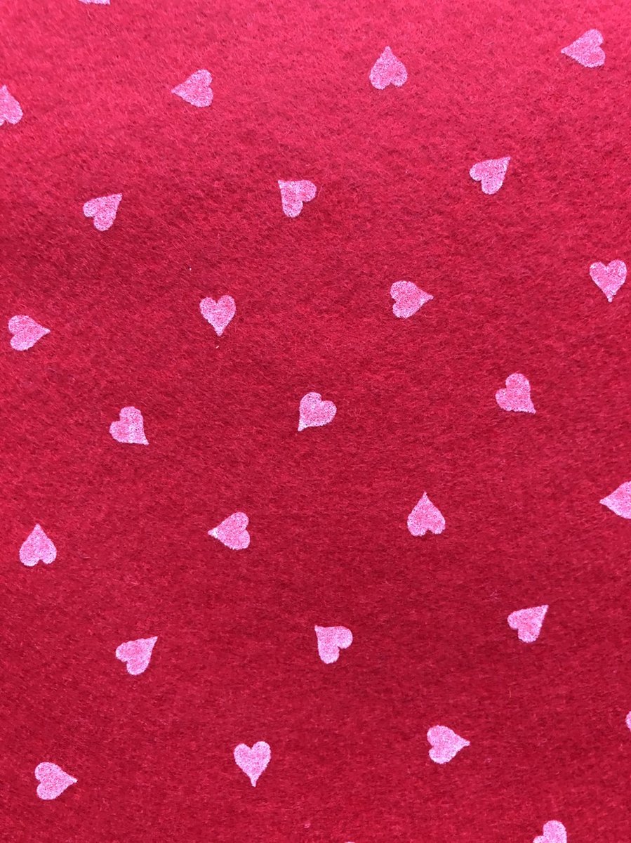 Synthetisch   3 STUKS 1 mm. 30x40cm - Knutselen - Creatieve hobby - Knippen en plakken - Kaarten maken - DIY- DonkerRood/Hartjes