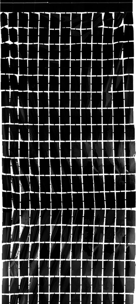 FOLIEGORDIJN zwart +/- 200x100 cm