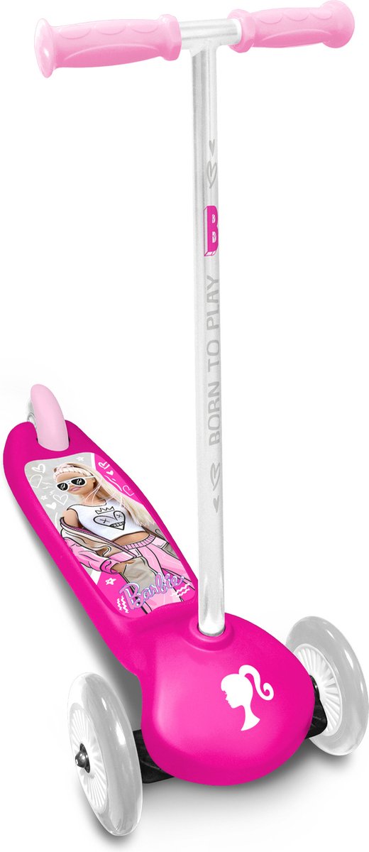 Stamp 3-wiel Kinderstep Barbie Meisjes Voetrem Roze