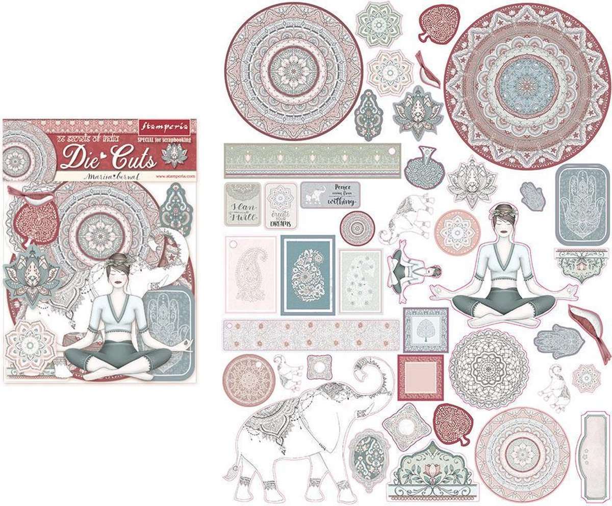Stamperia 26 Secrets of India Die Cuts (DFDLC12)