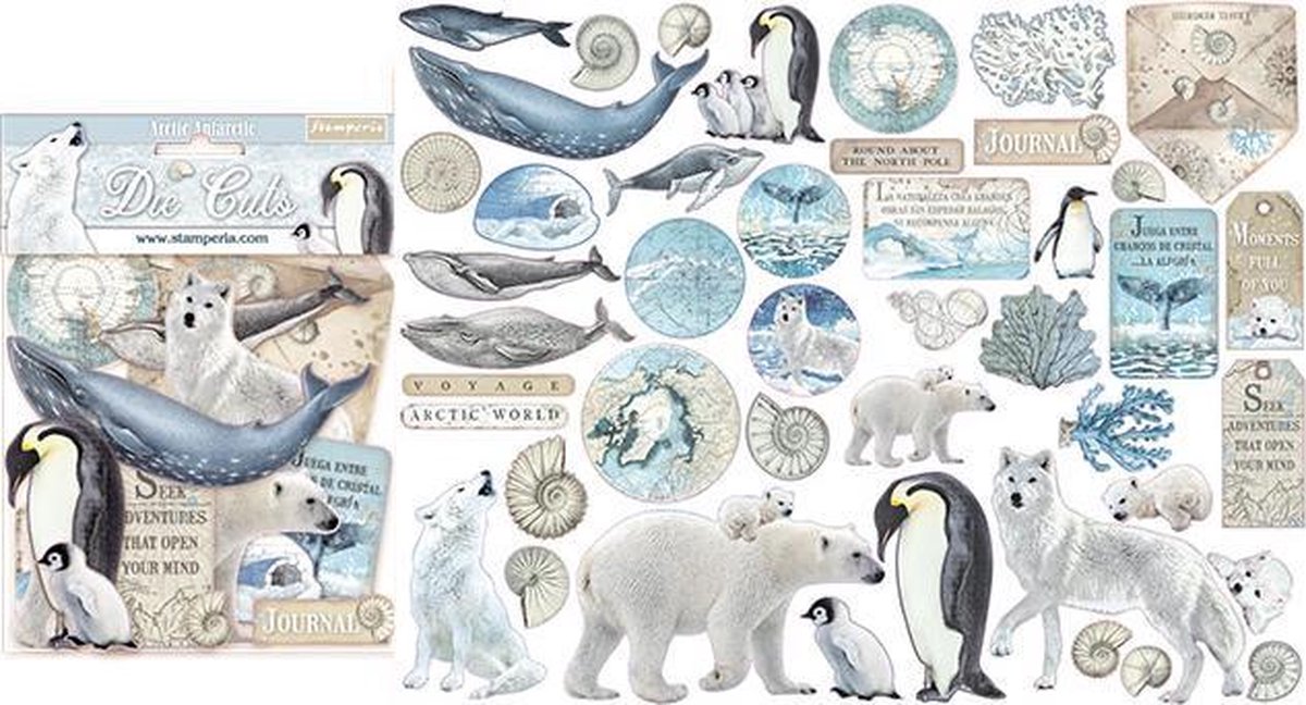 Stamperia Arctic Antarctic Die Cuts (DFLDC19)