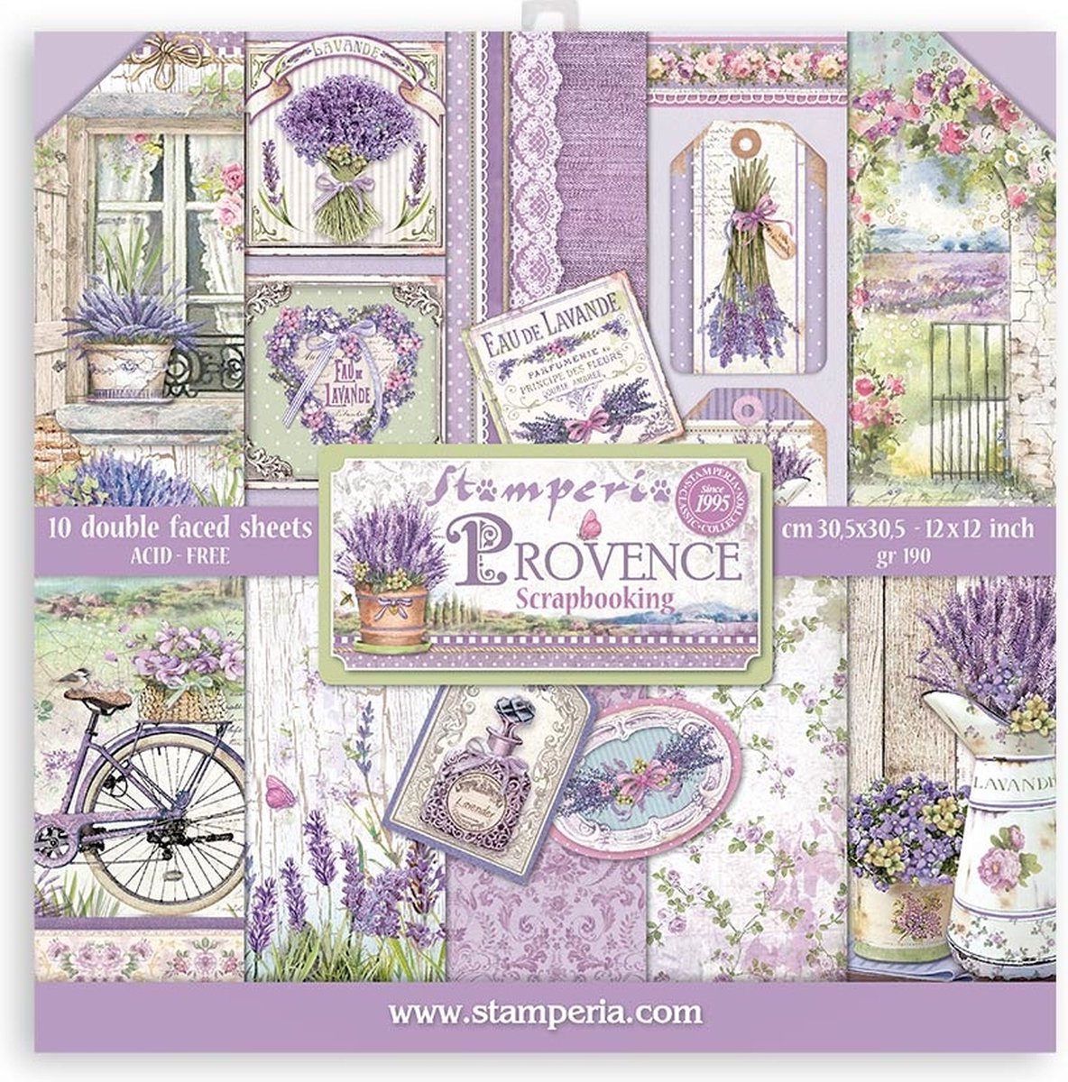 Stamperia Provence 12x12 Inch Paper Pack (SBBL105)
