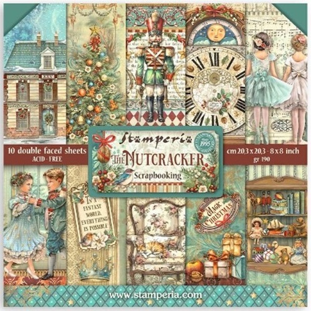 Stamperia The Nutcracker 8x8 Inch Paper Pack (SBBS112)