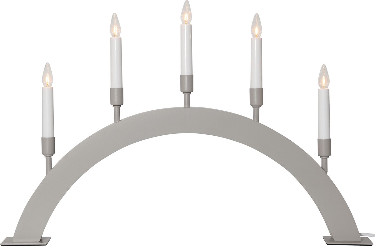 Star Trading kaarsenboog Vind, 5-vlam, materiaalmix, beige