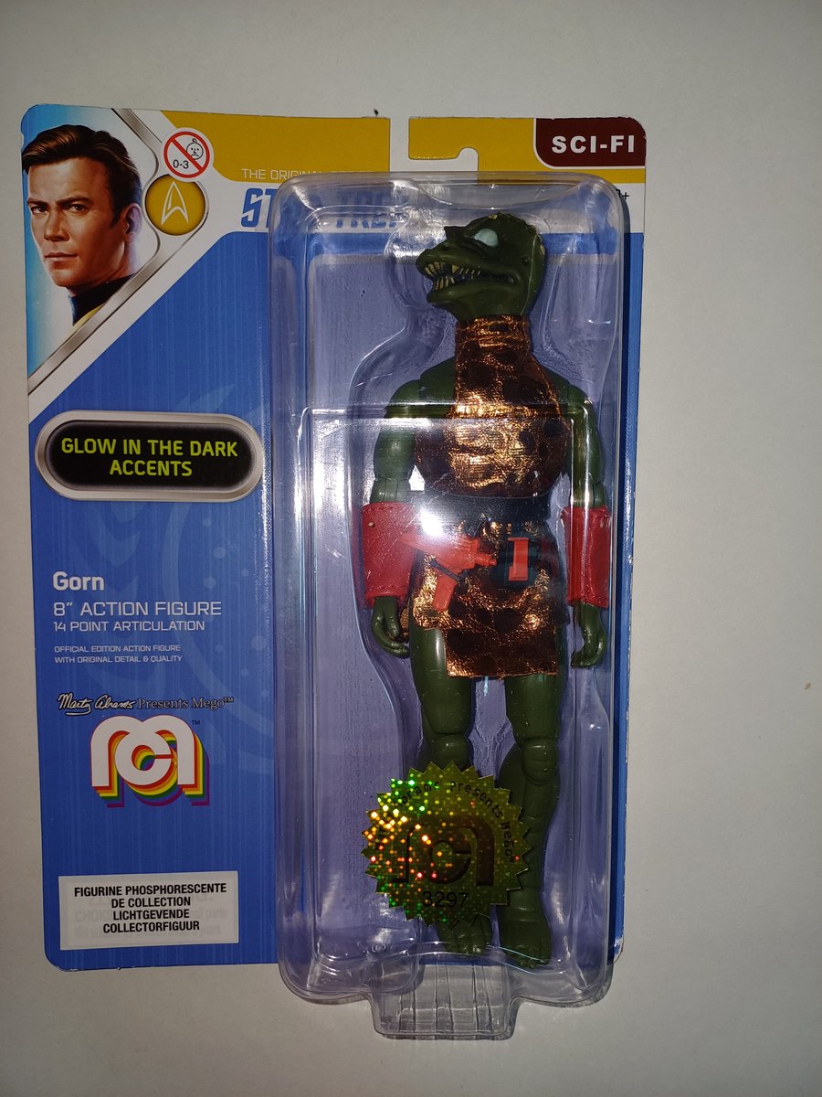 star trek glow in the dark actiefiguur gorn