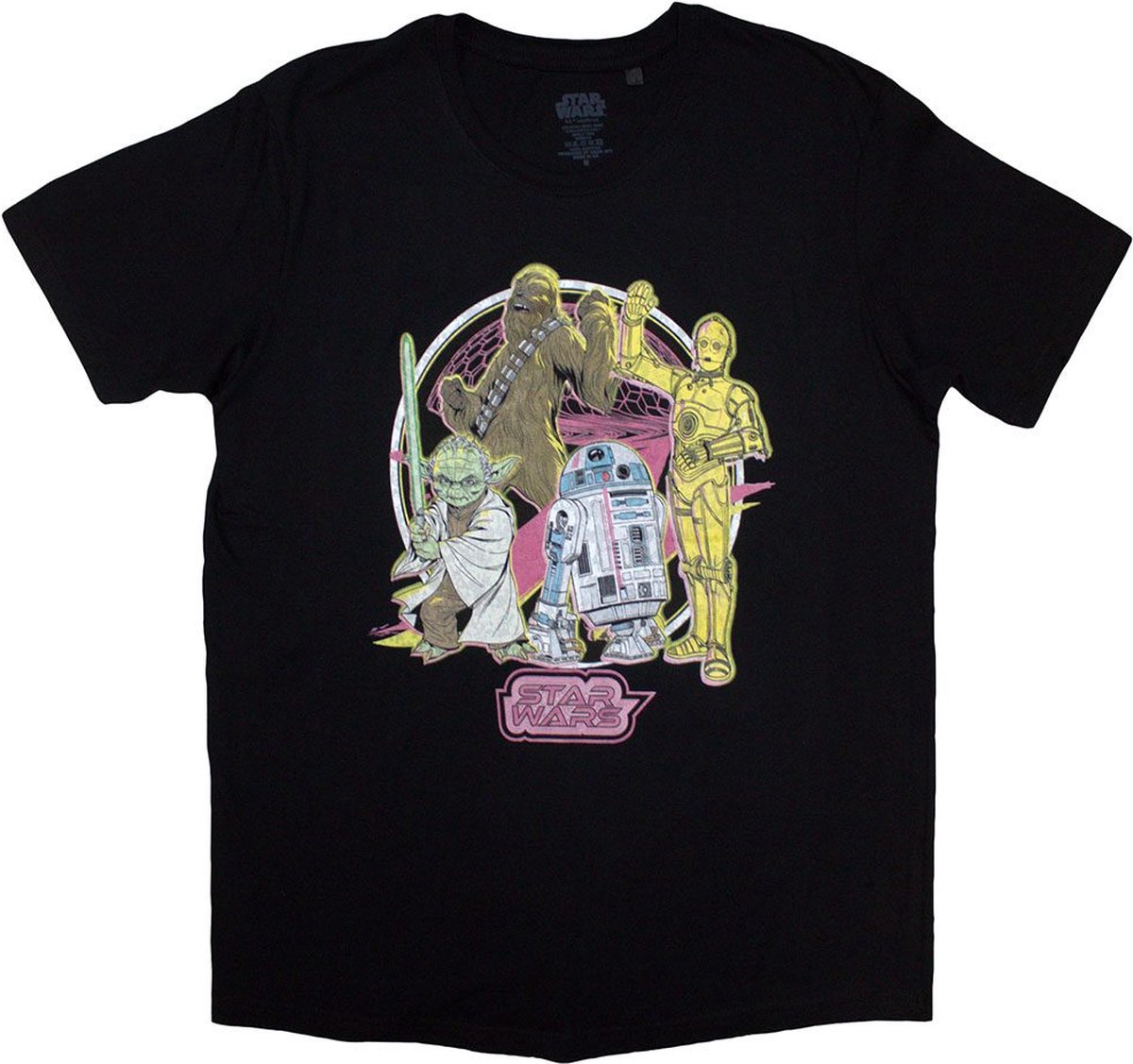 Disney Star Wars - Heroes Neon Heren T-shirt - XL - Zwart