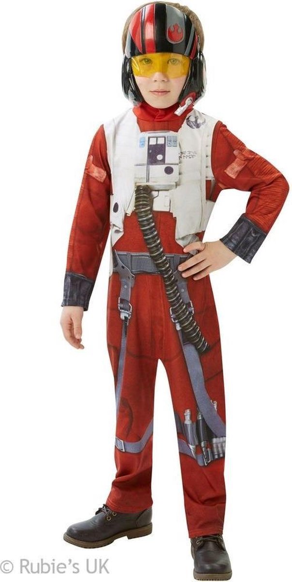 Star Wars Boys Poe Dameron X-Wing Fighter Classic Costume (Orange/White)