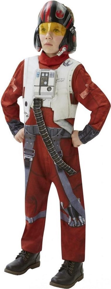 Star Wars Boys Poe X-Wing Fighter Deluxe Costume (Orange/White)