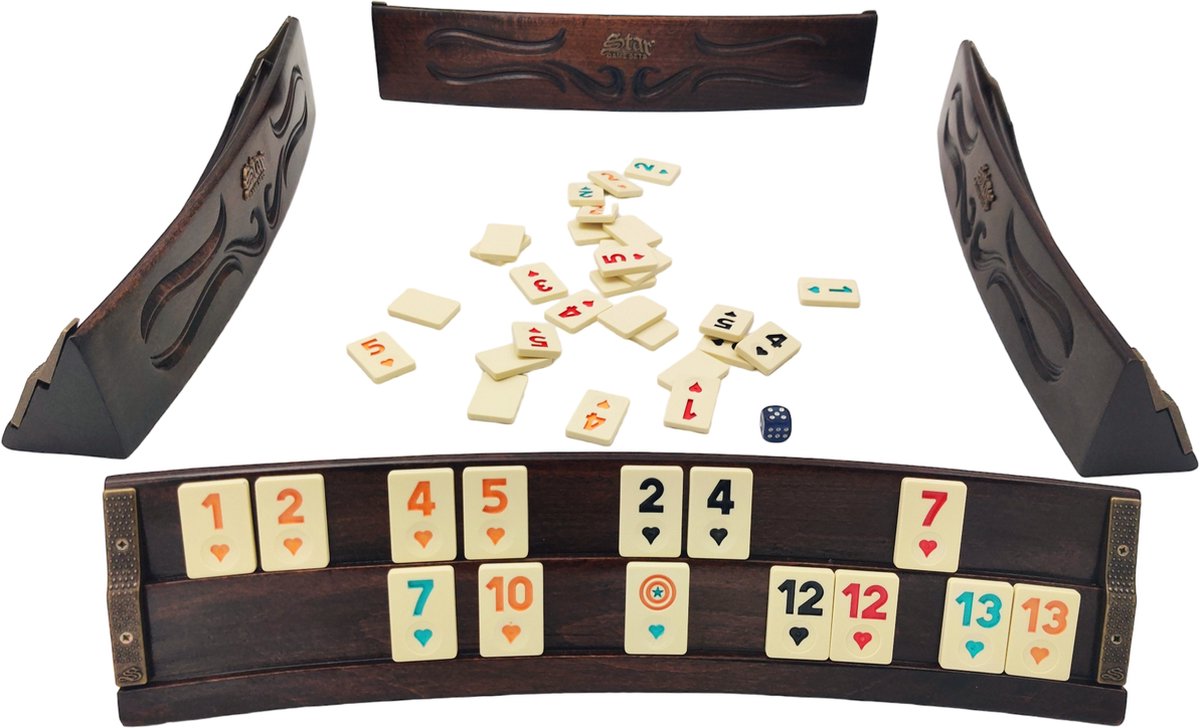 Star Curved houten Rummyset - Deluxe Rummy