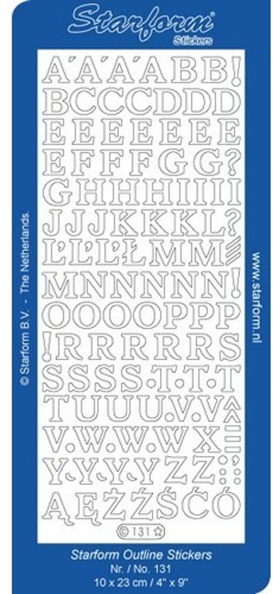  s - 10 Vellen - Alfabet: Oost-Europa Grote letters - Goud