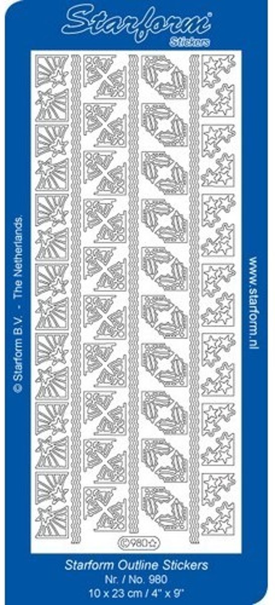  s - 10 Vellen - Hoeken - Christmas - Goud