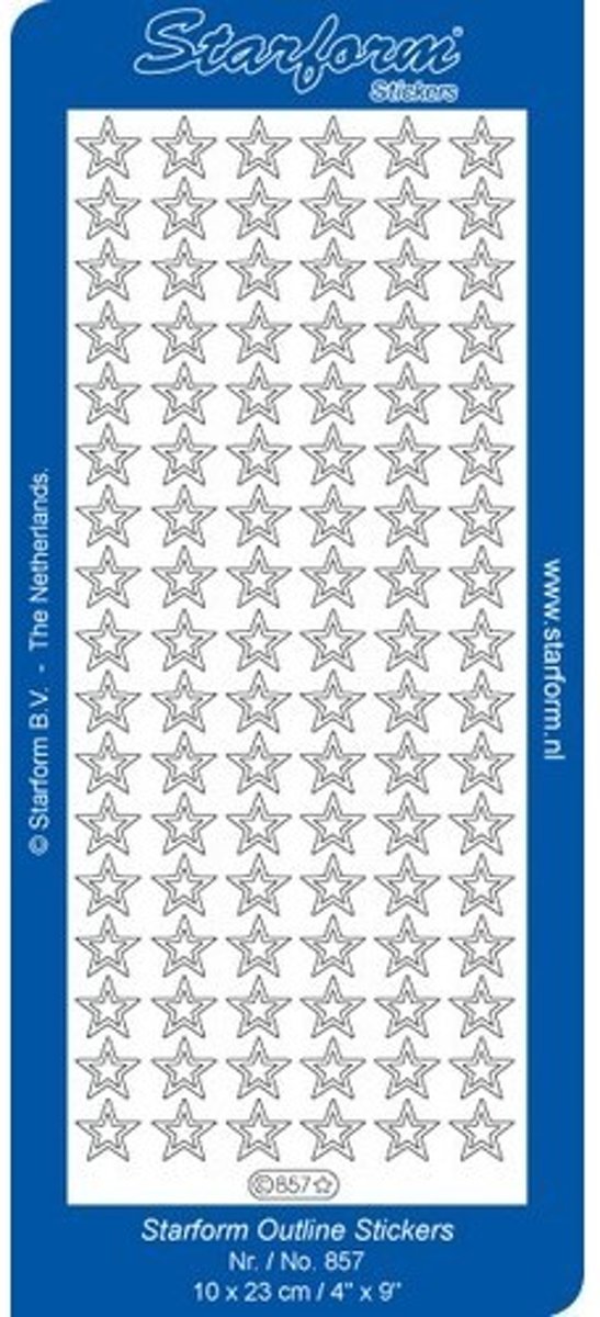  s - 10 Vellen - Kerststerren: Smal - Goud