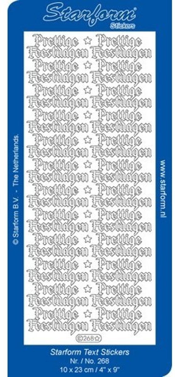  s - 10 Vellen - Nederlandse Taal Kerst: Prettige Feestdagen - Goud