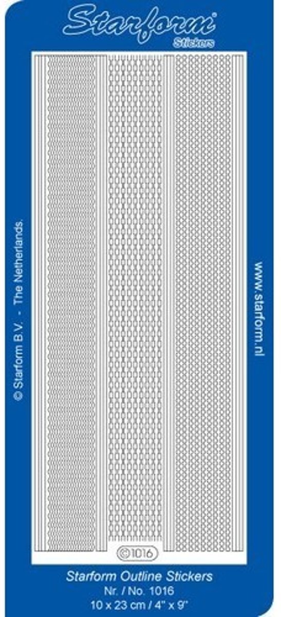 Stickers - 10 Vellen - Randen - Zilver