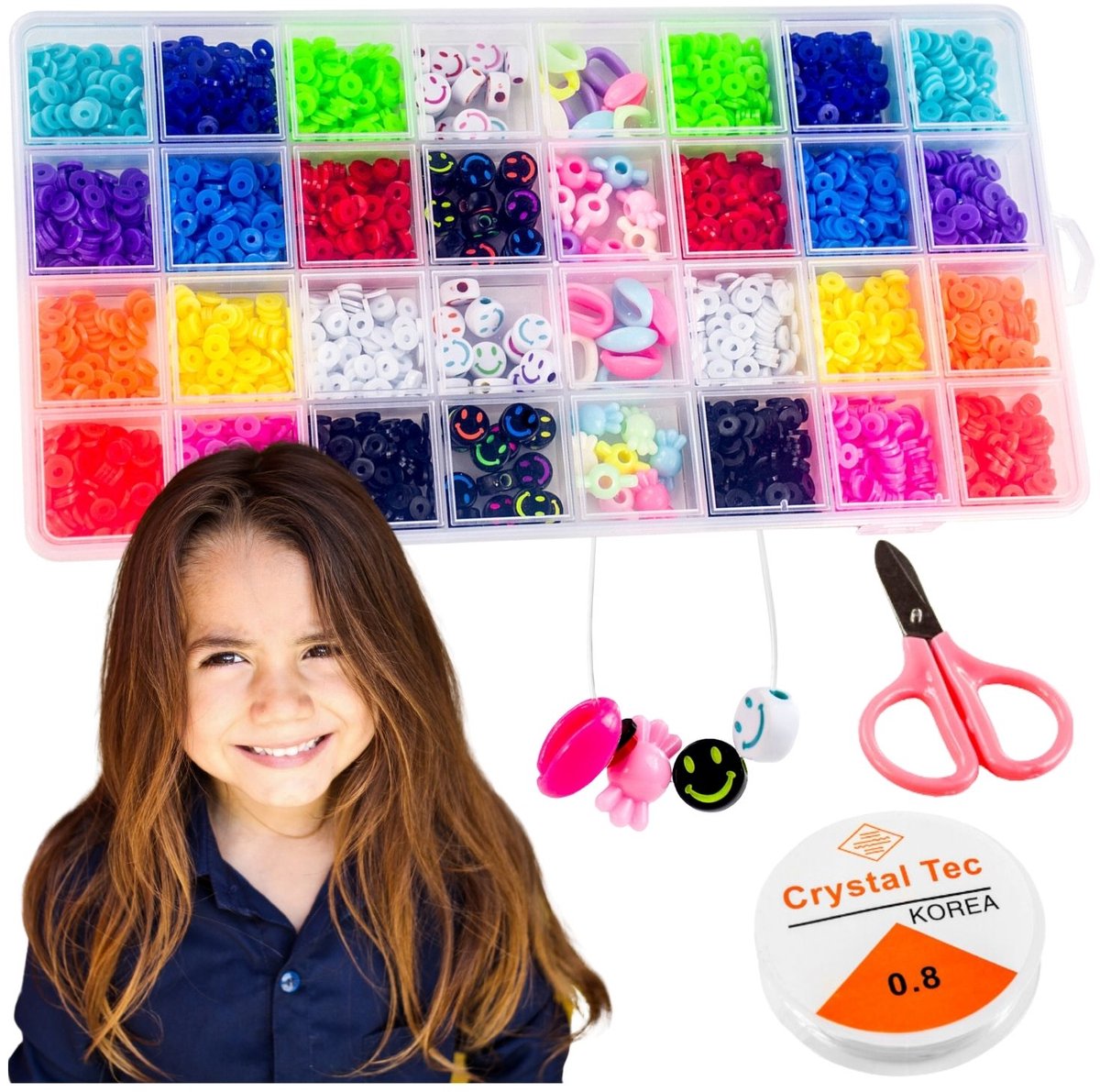 Starky - Creatieve Armbanden Maakt Set - Bijna 3000 Elementen - Transparante Opberger - Geschikt Voor Kinderen