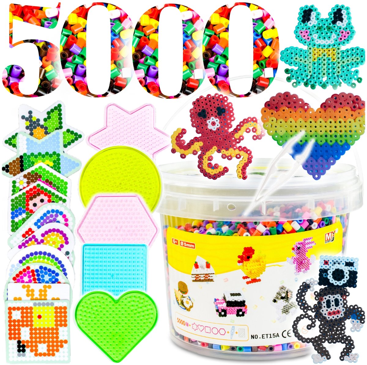 Starky Creatieve Set - Strijkkralen - 5000 Stuks - Accessoires inbegrepen