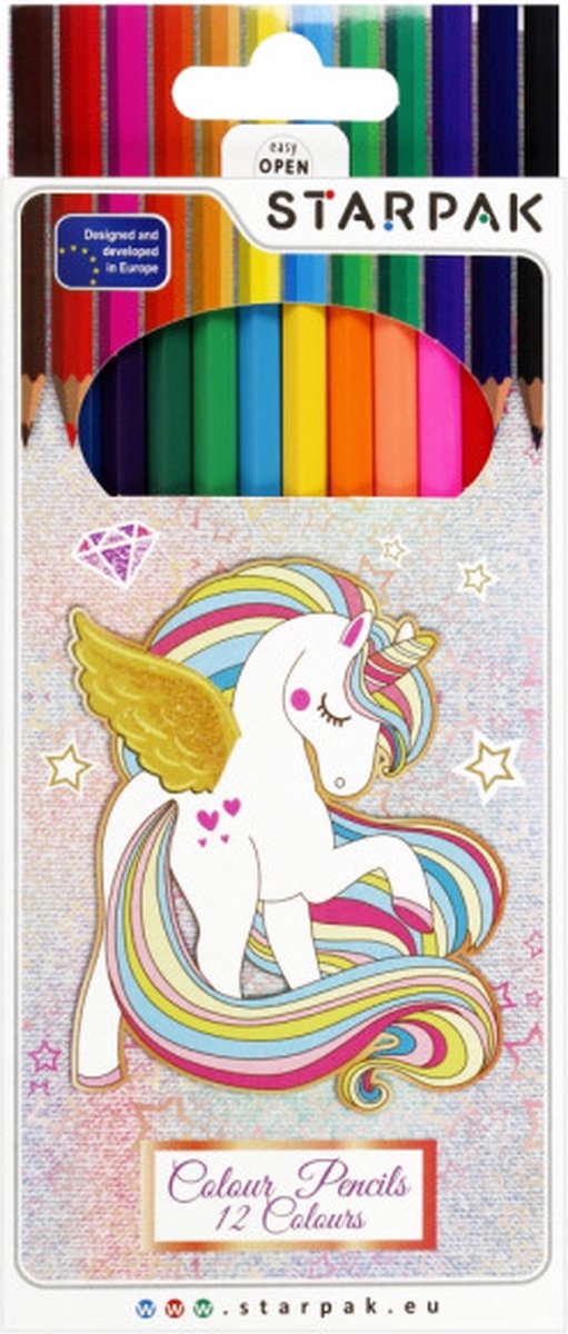 Kleurpotloden - 12 stuks - Colouring Pencils - Tekenen - unicorn doos - hoge kwaliteit