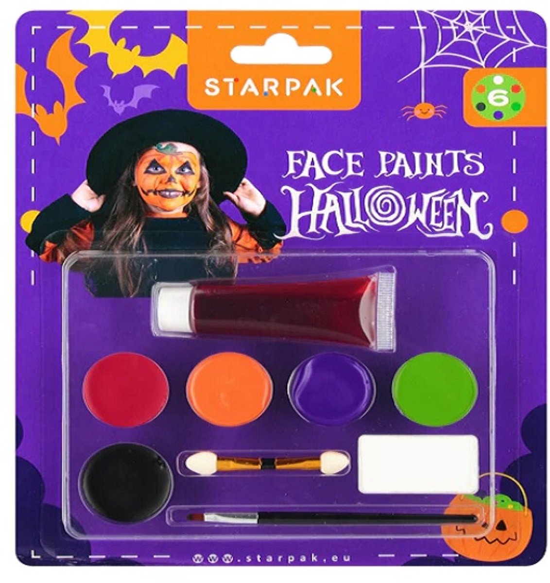 Starpak Halloween gezichtsverf - schmink - kinderen - multicolor - Halloween feest en versieren - decoratie - verf voor gezicht