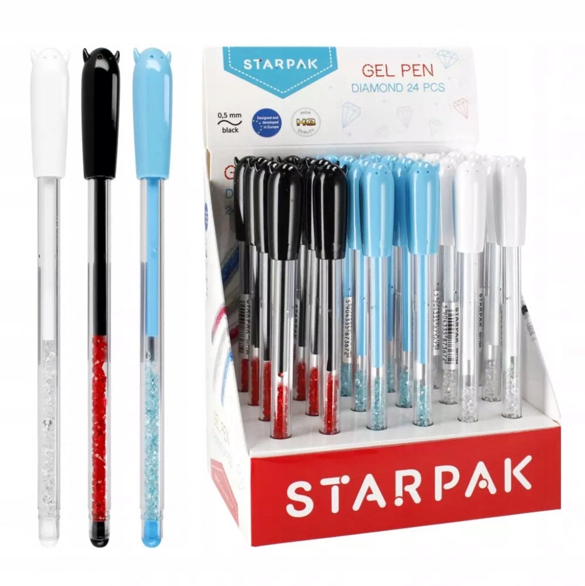 Starpak Zel Diamond Pennen Display - 24 Stuks