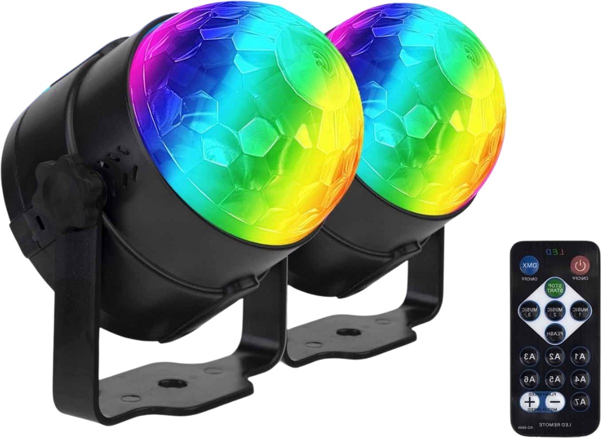    Set - De Ultieme Feestverlichting voor Binnen! - 2 PACK - Verschillende Verlichtingsmodi - Muziekgestuurde Functie - Compact Design - Eenvoudige Installatie - USB - Zwart - Levering Sneller dan Aangegeven!
