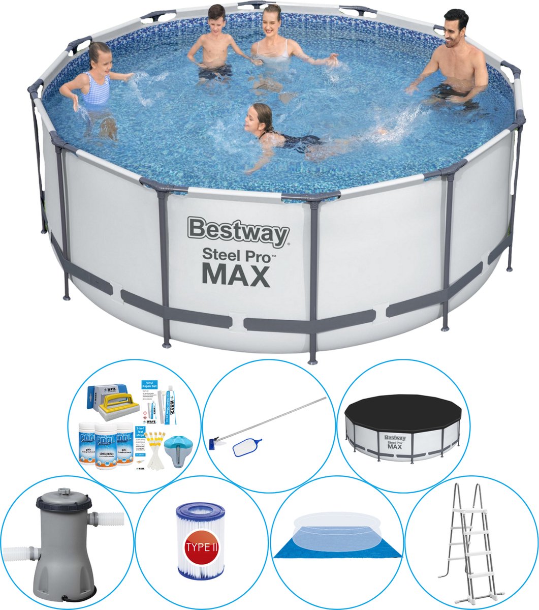 Steel Pro MAX Rond 366x122 cm - Zwembad Pakket