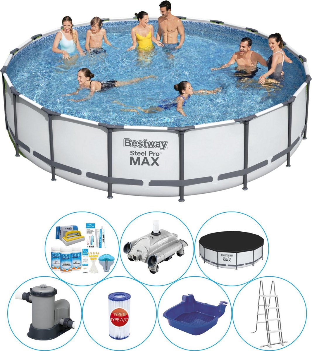 Steel Pro MAX Rond 549x122 cm - Zwembad Deal