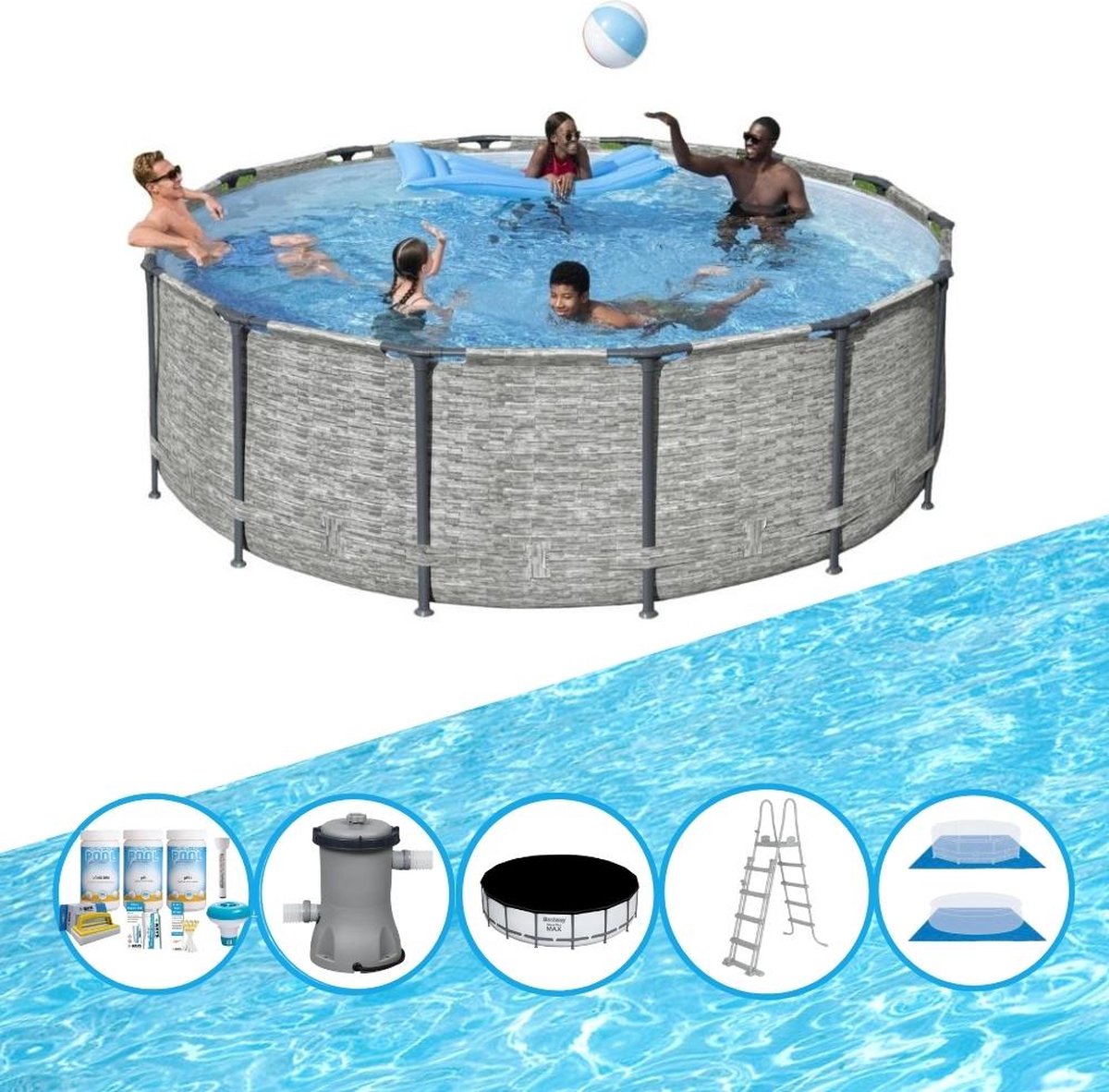 Zwembad Steel Pro MAX - Inclusief accessoires - 427x122 cm