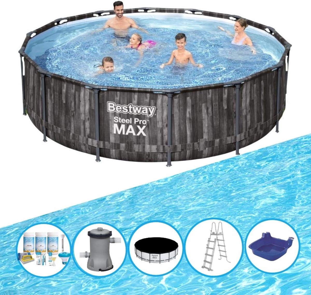 Zwembad Steel Pro MAX - Met accessoires - 427x107 cm