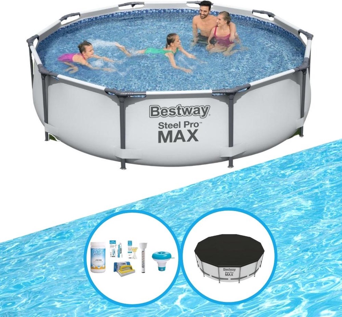 Zwembad Steel Pro MAX 305x76 cm - Zwembadpakket