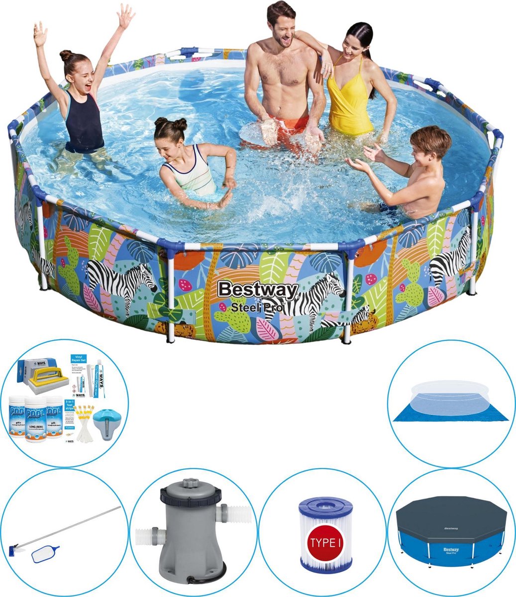 Steel Pro Dieren Rond 305x66 cm- Zwembad Pakket